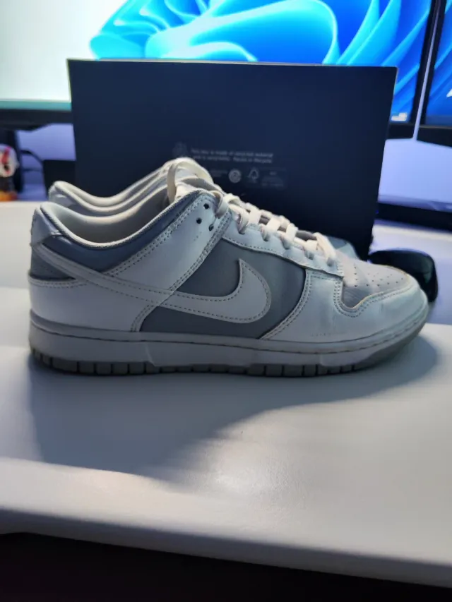 Sapatilhas Nike Dunk Cinza e Branco