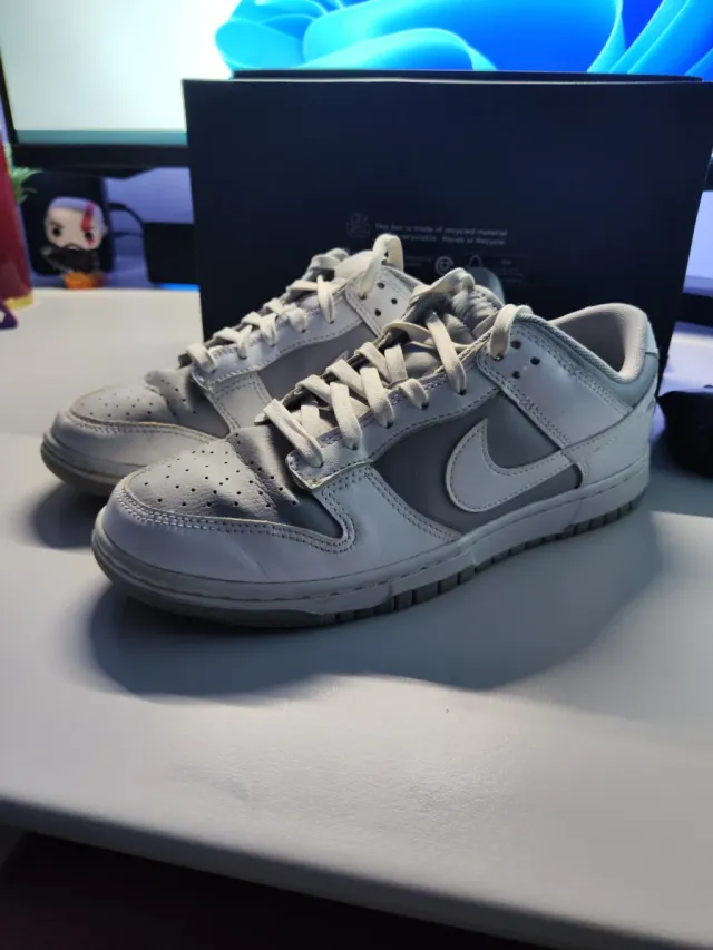 Sapatilhas Nike Dunk Cinza e Branco
