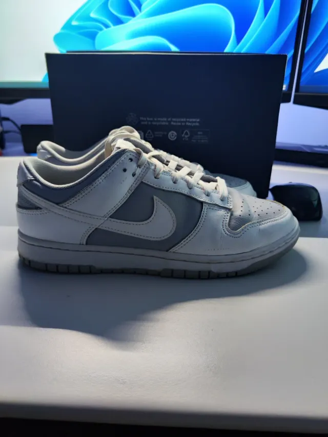 Sapatilhas Nike Dunk Cinza e Branco