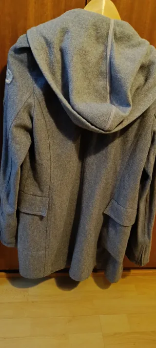 Abrigo gris Miss Lana con capucha