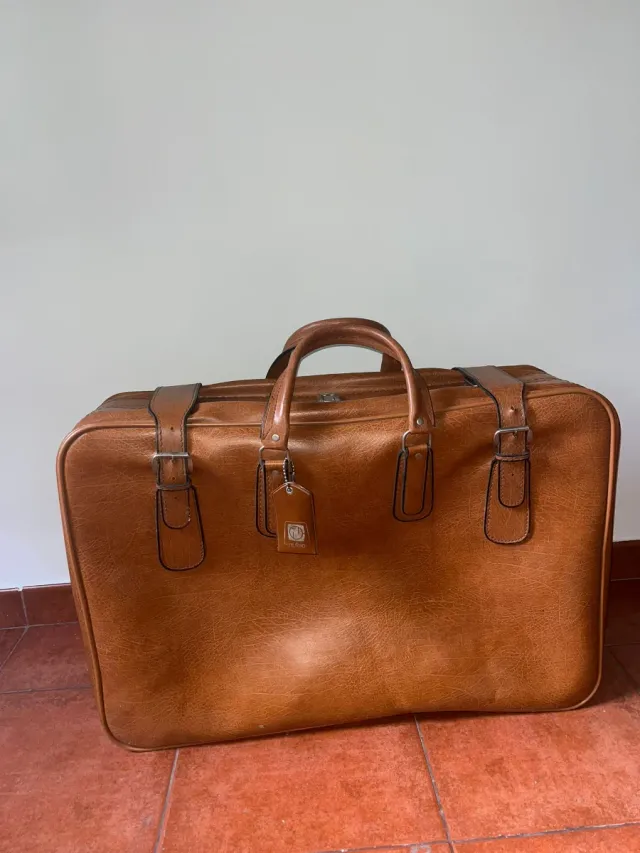 Maleta Vintage Cuero Marrón