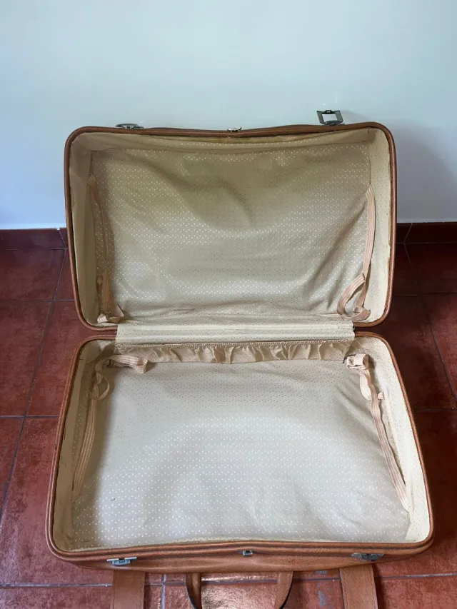 Maleta Vintage Cuero Marrón