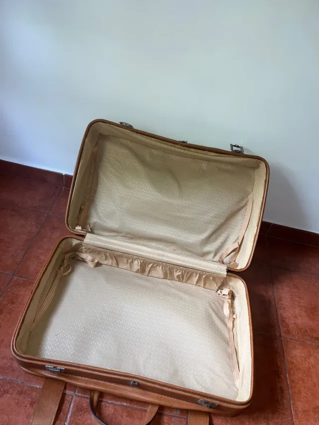 Maleta Vintage Cuero Marrón