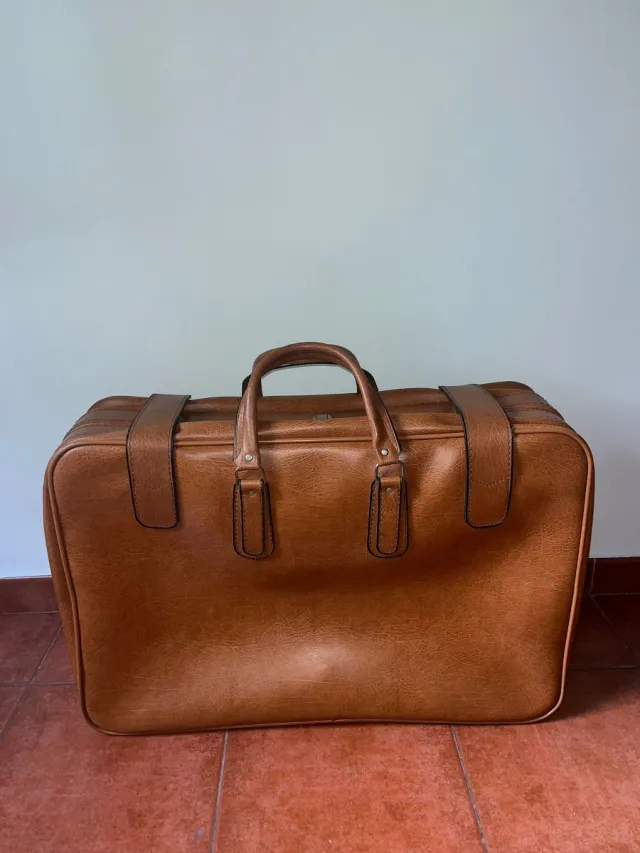 Maleta Vintage Cuero Marrón