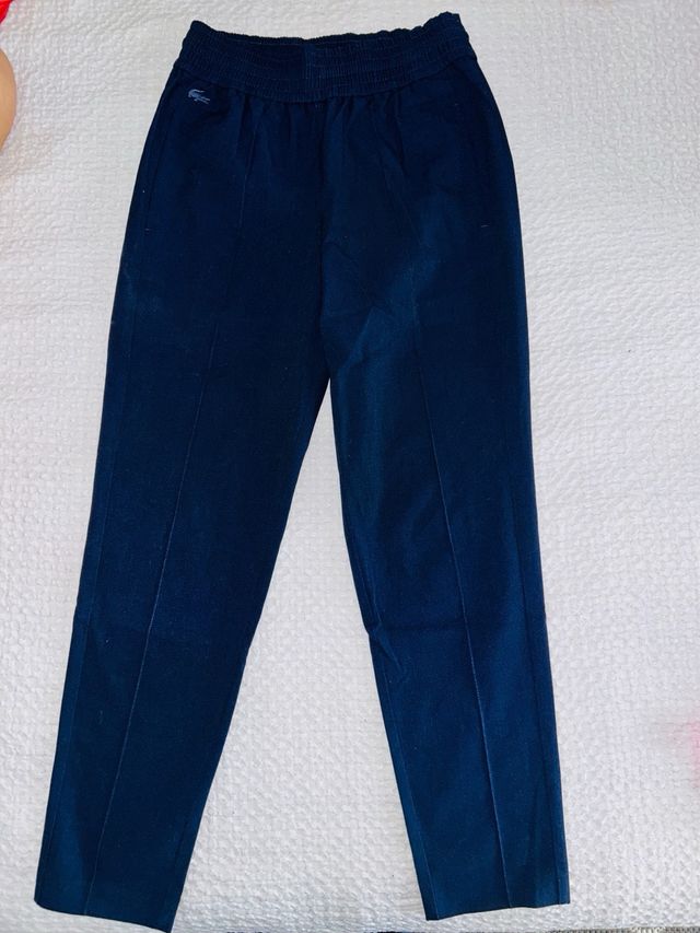 Pantalones Lacoste Mujer Azul