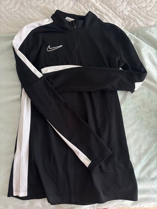 Sudadera Nike Negra y Blanca Media Cremallera