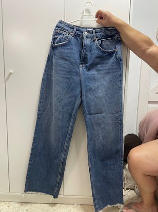 Pantalón vaquero ancho azul