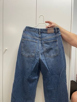 Pantalón vaquero ancho azul