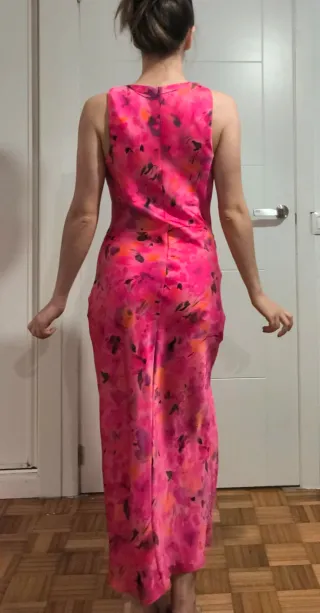 Vestido fucsia flores