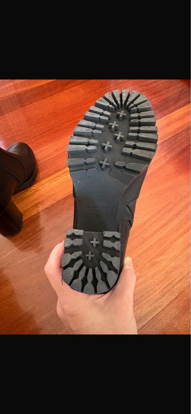 Botines Uterque Negros Tacón