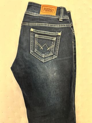 Pantalón vaquero azul Misatic recto, impecable