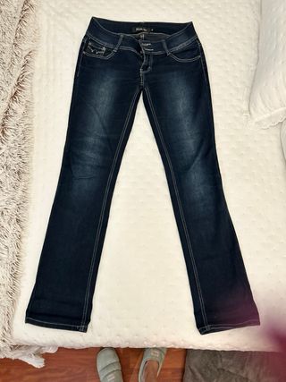 Pantalón vaquero azul Misatic recto, impecable