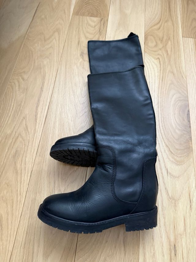 Botas altas piel Mango Talla 38