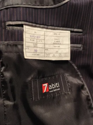 Traje de chaqueta caballero negro y naranja