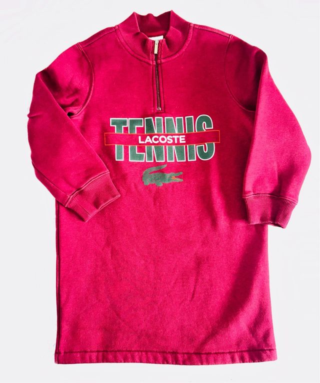 Vestido sudadera Lacoste niña rojo