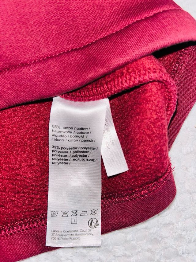 Vestido sudadera Lacoste niña rojo