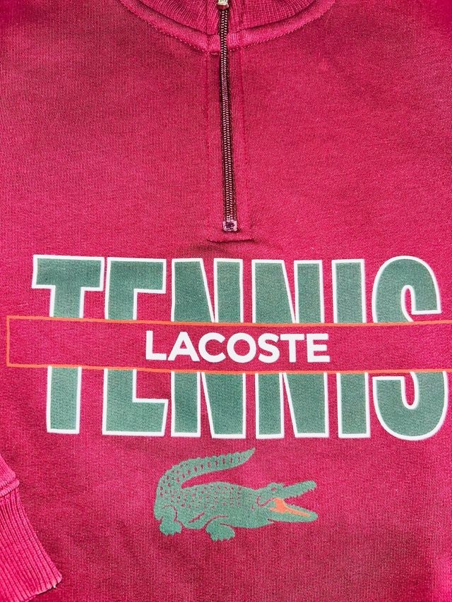 Vestido sudadera Lacoste niña rojo