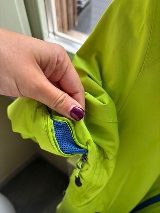 Giacca da sci verde fluo