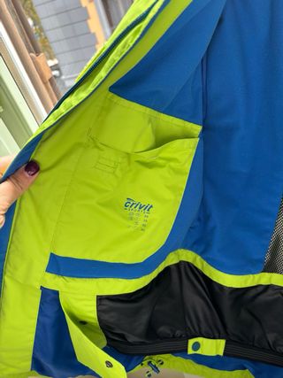 Giacca da sci verde fluo