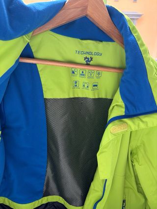 Giacca da sci verde fluo