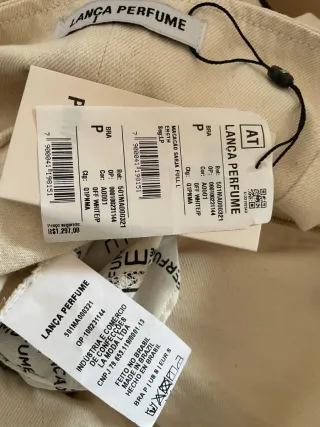 Mono Lança Perfume Beige Talla S Nuevo con etiquet