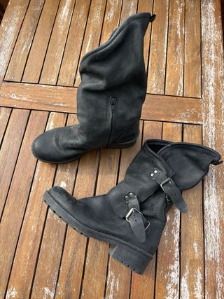 Botas negras piel talla 39