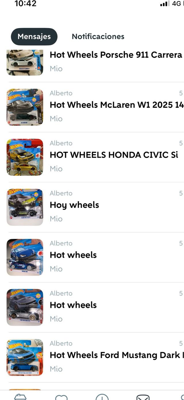 Lote de Hot Wheels Alberto