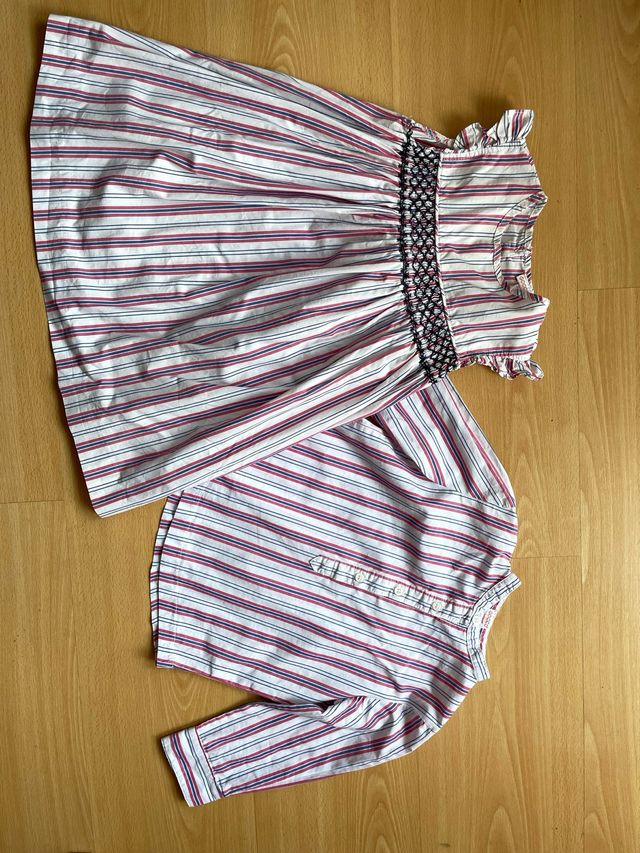 Hermanos conjuntados, vestido y camisa Gocco