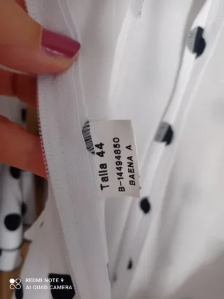 Traje Flamenca Lunares Blanco y Negro Talla 44