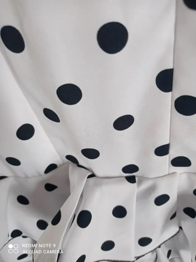 Traje Flamenca Lunares Blanco y Negro Talla 44