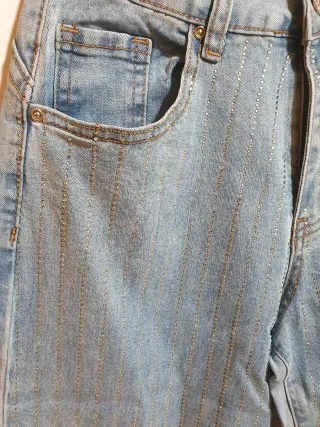 Pantalón vaquero mujer con brillos T/M