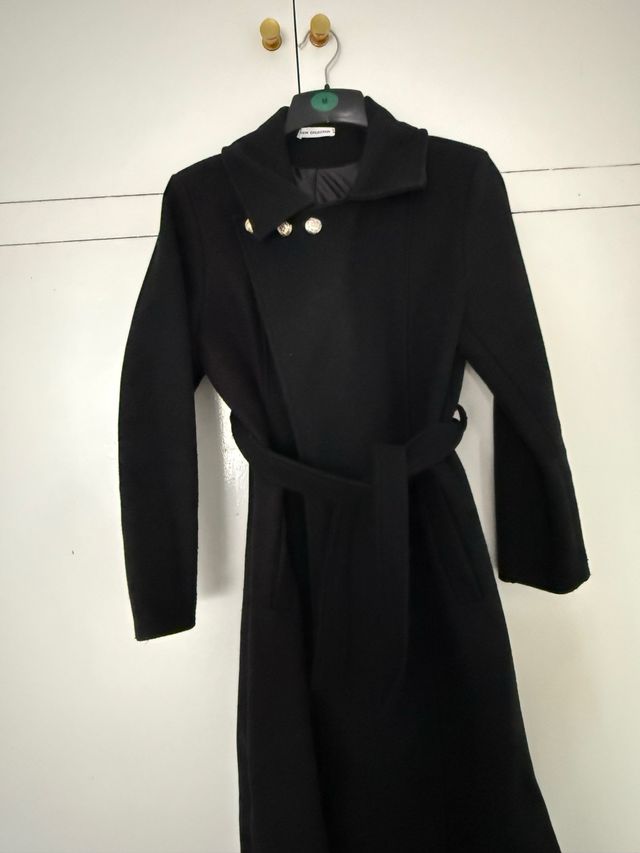 Abrigo negro talla M L