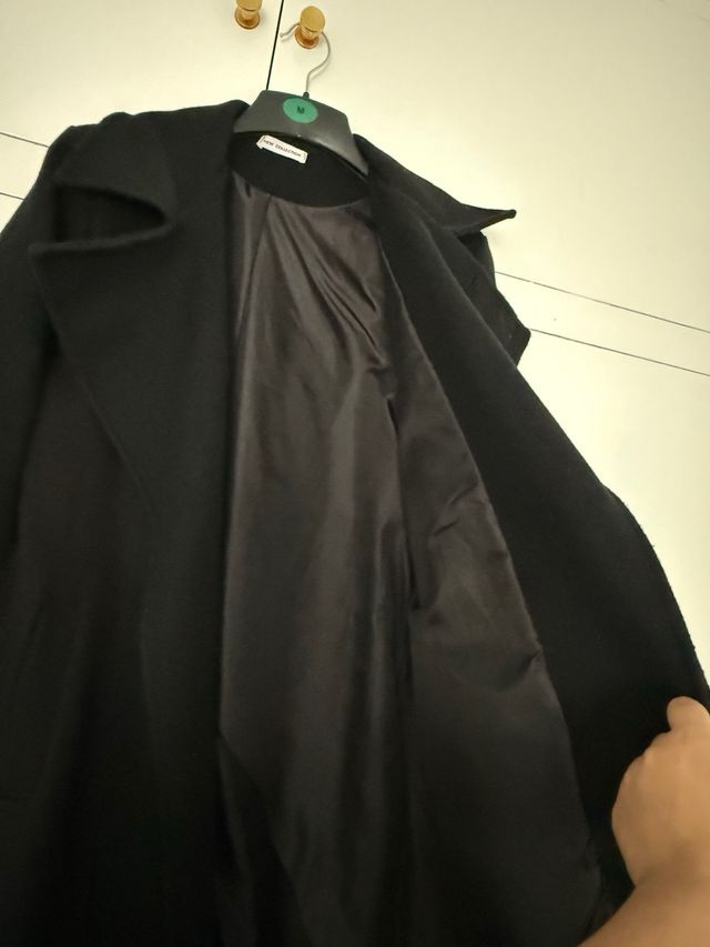 Abrigo negro talla M L