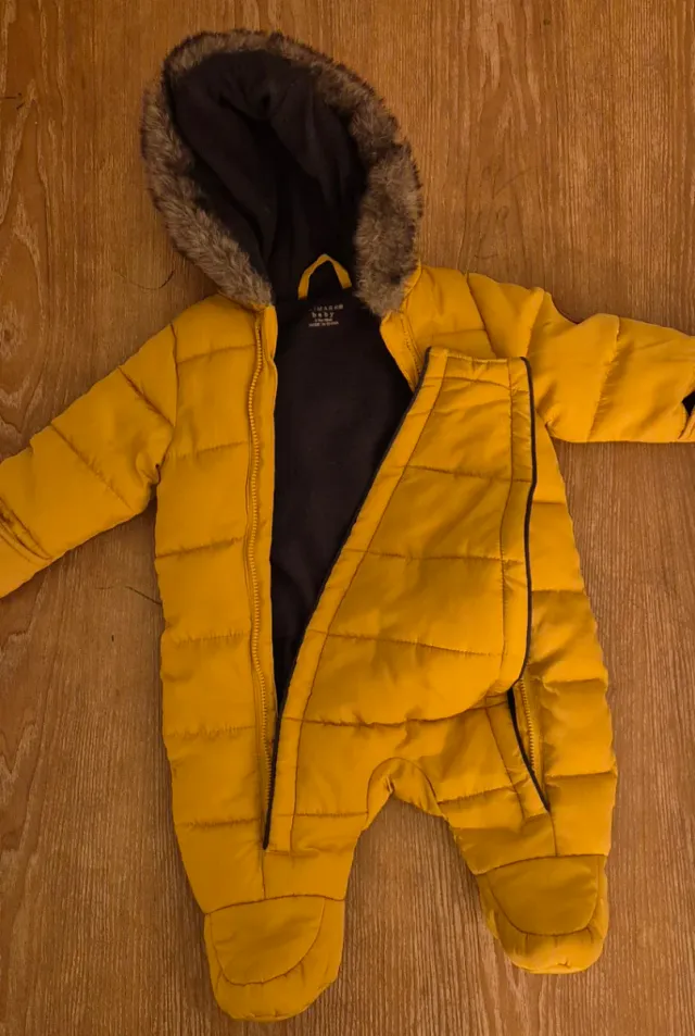 Buzo Cazadora recién nacido amarillo