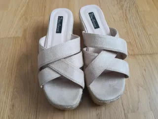 Sandalias cuña esparto Dino Amore beige