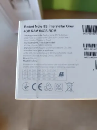 Xiaomi Redmi Note 9S 64GB Blu