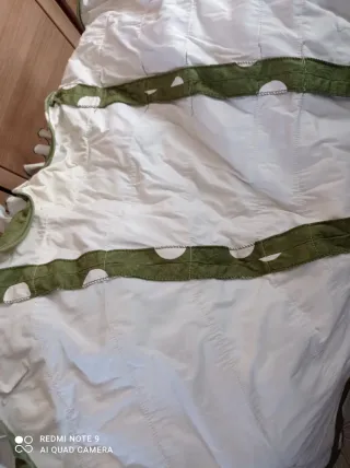 Traje Flamenca Verde Lunares Blanco Talla 44