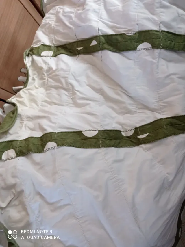 Traje Flamenca Verde Lunares Blanco Talla 44