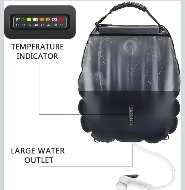 Bolsa Ducha Solar 20L Portátil Camping