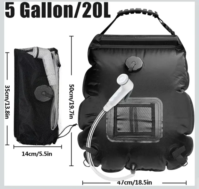 Bolsa Ducha Solar 20L Portátil Camping