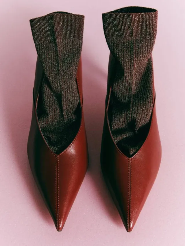 Tacones Zara Talla 37 rojo