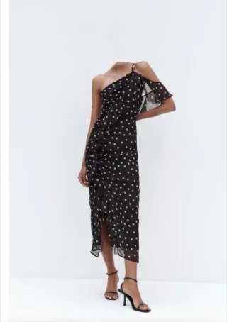 Vestido Zara lunares negro/blanco