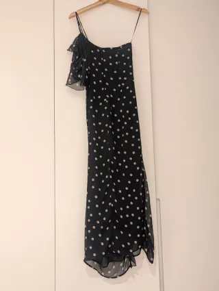 Vestido Zara lunares negro/blanco