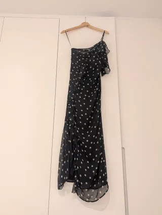 Vestido Zara lunares negro/blanco
