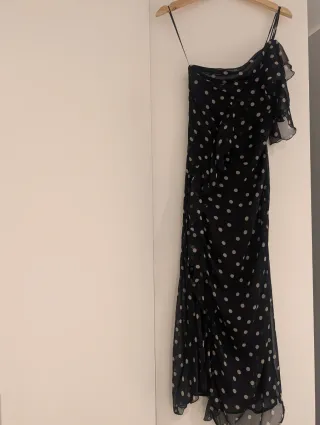 Vestido Zara lunares negro/blanco