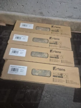 4 Rodapiés Cerámicos Piedra Óxido 33.3cm