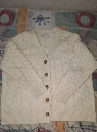 Cárdigan Zara Beige Talla M