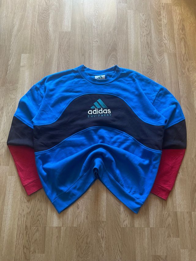 Sweat Adidas Equipment Vintage Azul/Rojo/Negro XL