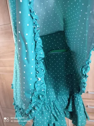 Traje de flamenca verde lunares talla 44