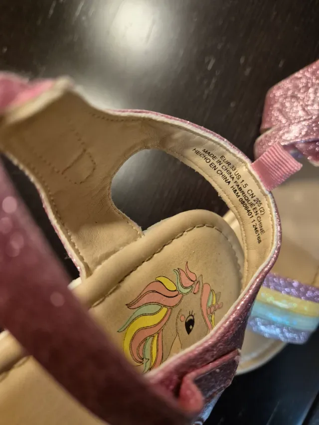 Sandalias niña glitter arcoíris T33